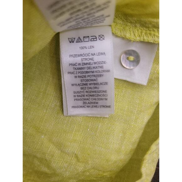 Tahari Midi Shirt Dress Plus 2X Collar Popover 100% Linen Sleeveless Lagenlook - Picture 10 of 10